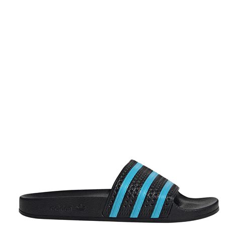 adidas badslippers zwart blauw|adidas bad slippers.